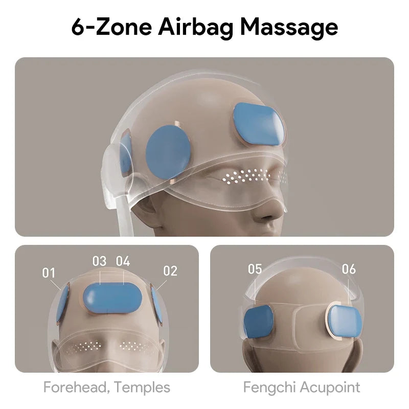 Graphene Heating Head Massager – Air Pressure & Eye Compress