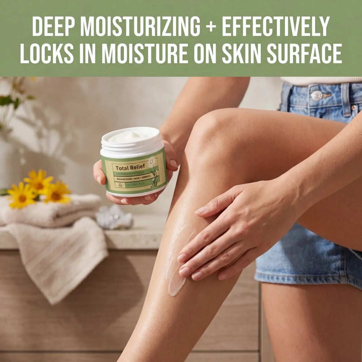 Magnesium Body Cream with MSM & Arnica – 50g Daily Moisturizer