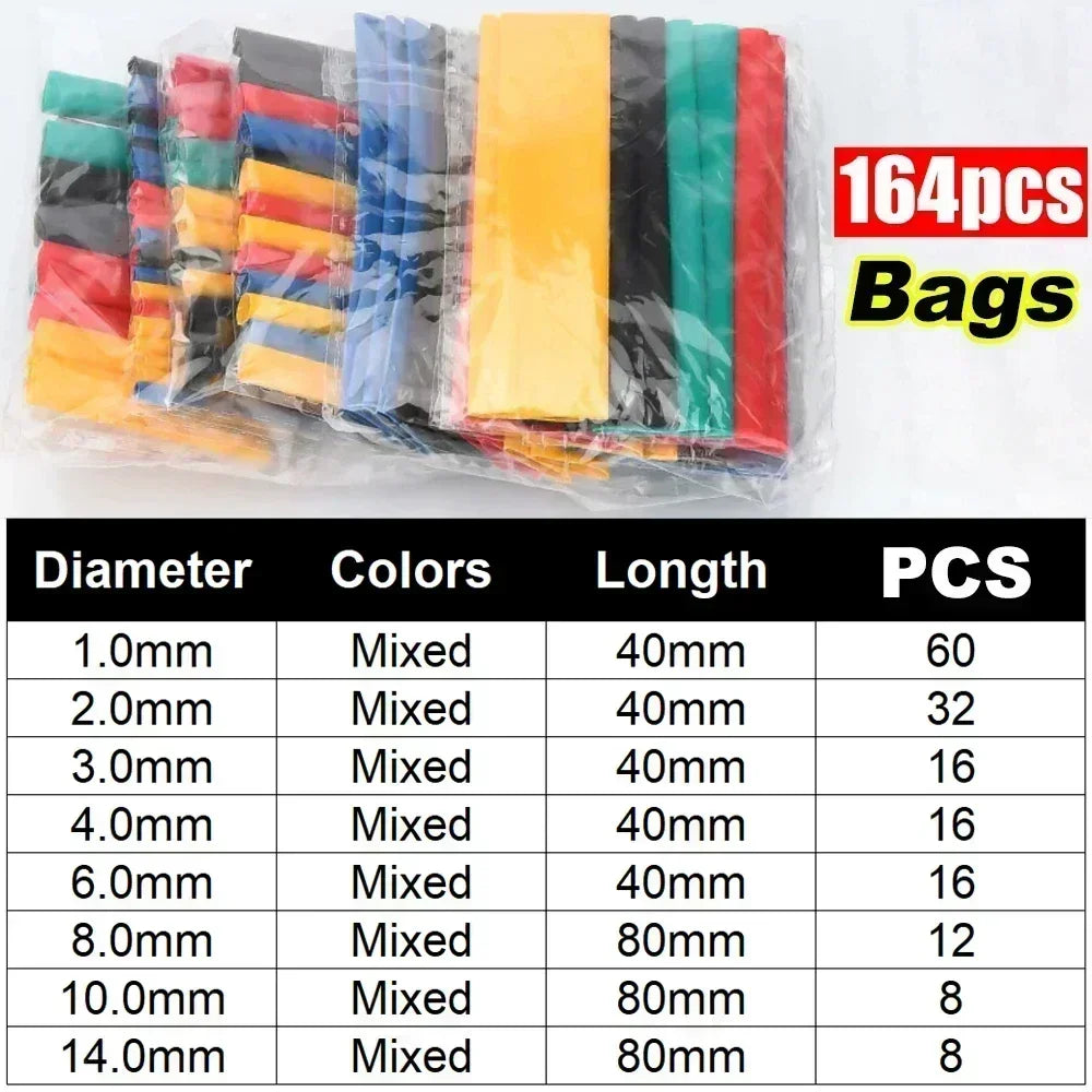 Heat Shrink Tubing Kit – Wire Insulation Sleeves for Auto & DIY