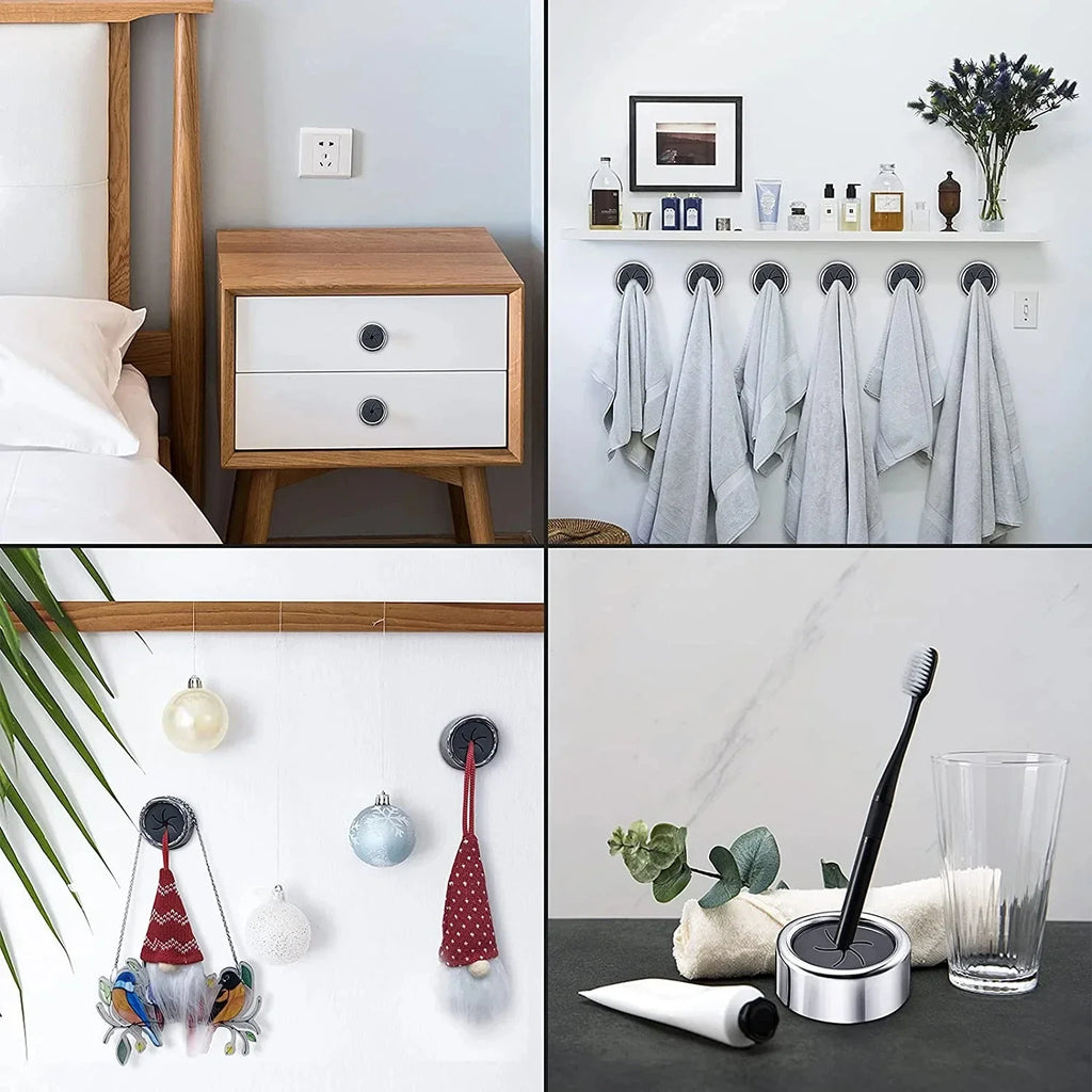No-Drill Wall Towel Hooks 3-Pack | Damage-Free PP Clips
