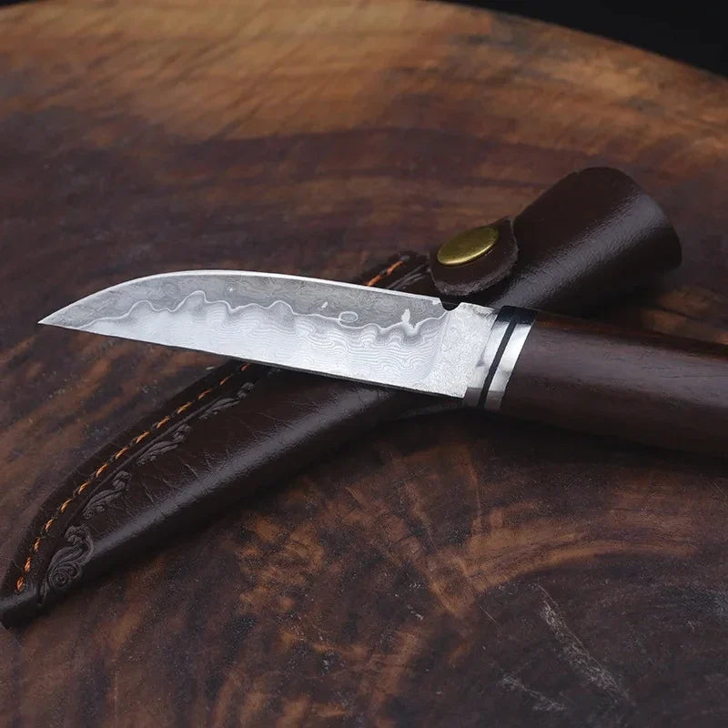 Damascus Pattern Chef Knife 10Cr15MoV Steel | COOKCRAZE 3-Inch