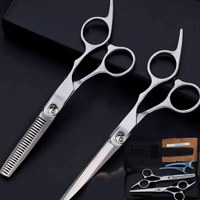 6-Inch Professional Hair Cutting & Thinning Scissors Set