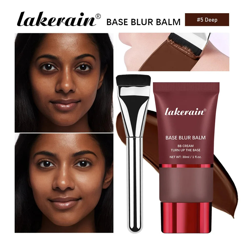 Lakerain Blurring Liquid Foundation & Brush Set | Matte Finish