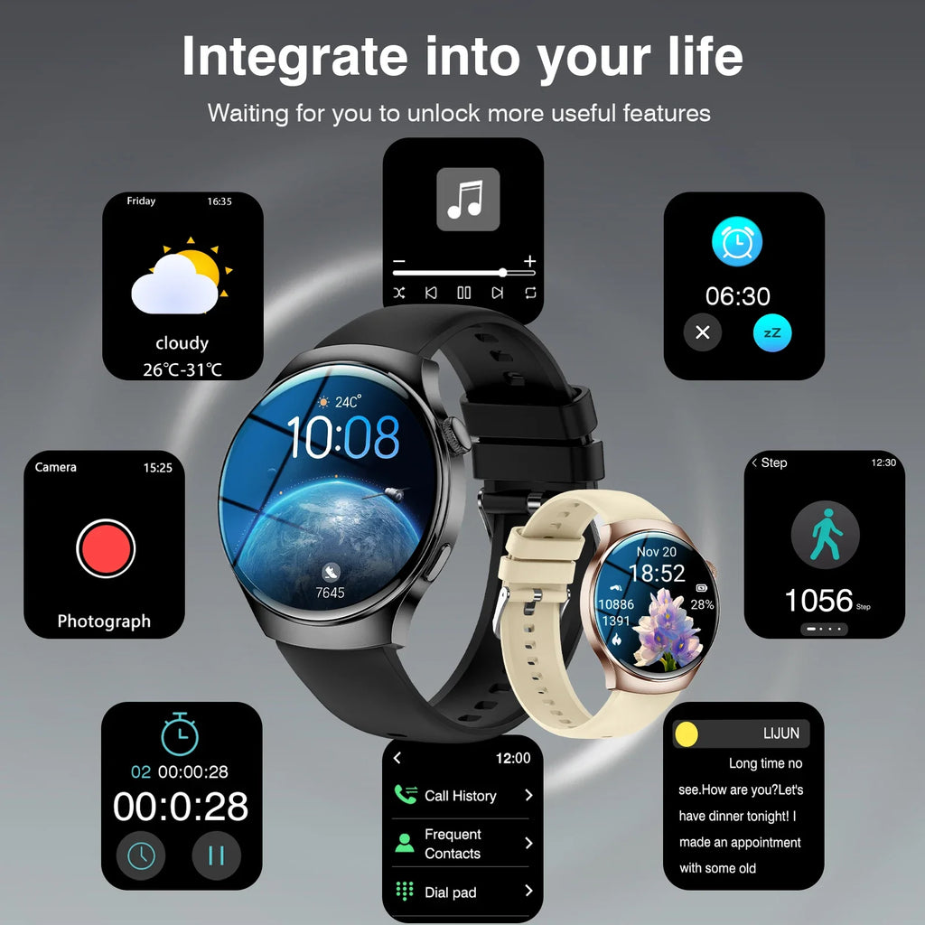 LOMAXFR HD Touch Smart Watch – Calls, Music & Fitness Tracker