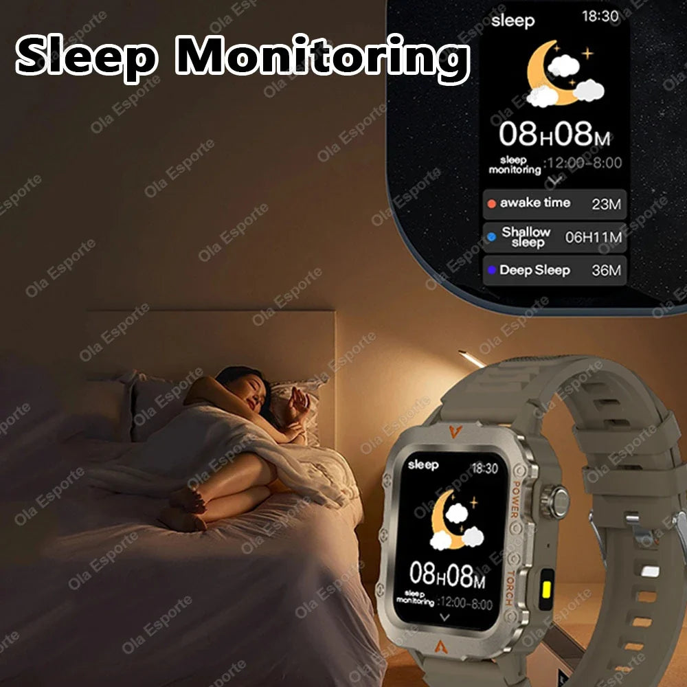 Men Smart Watch BT Call Sleep Heart Rate Health Monitor Outdoor LED