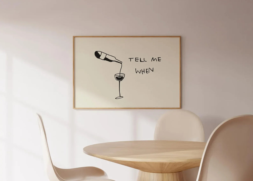 Funny Wine Quote Canvas Wall Art | Kitchen Bar Poster Gift