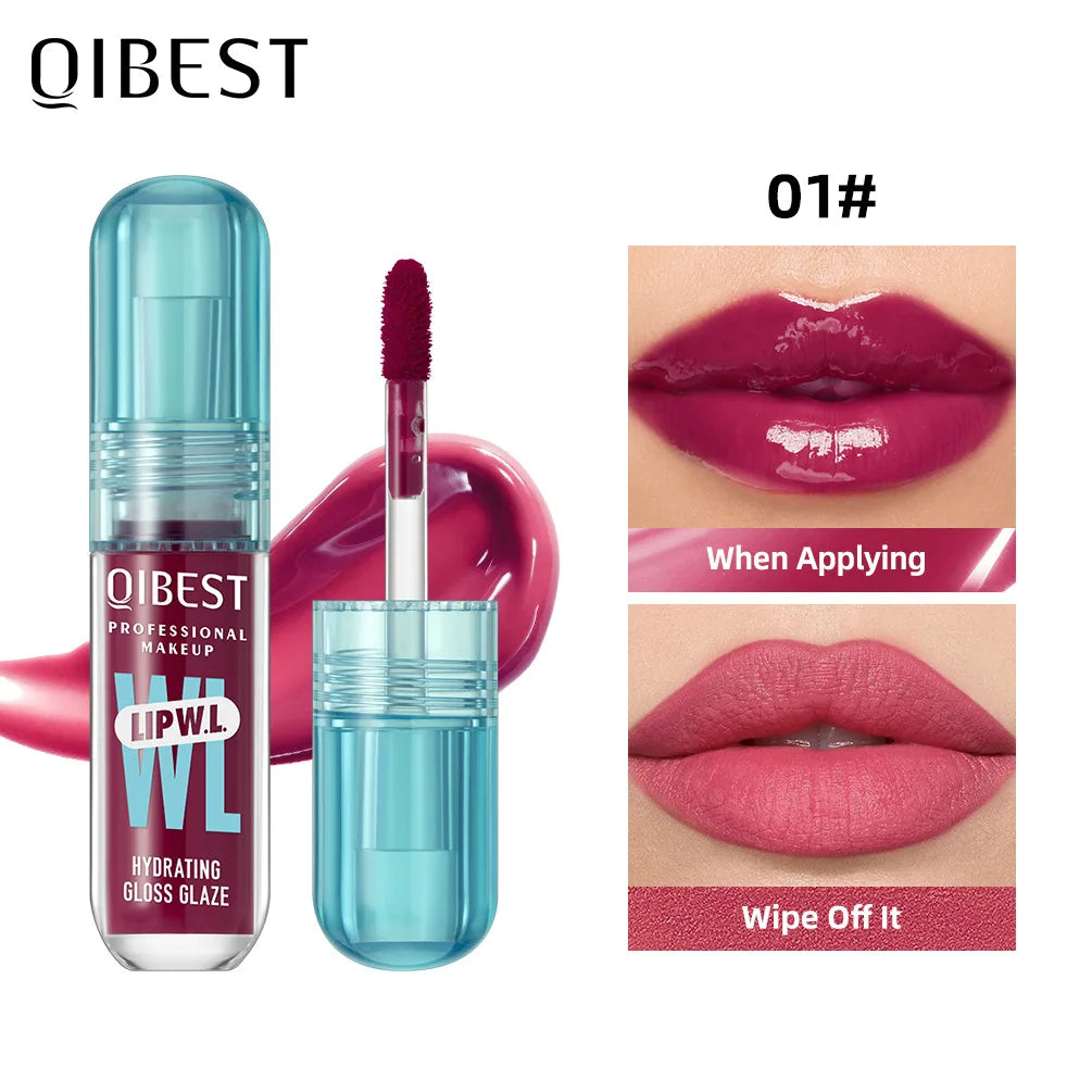 QIBEST Crystal Lip Gloss – Mirror Glaze & Hydrating Lip Tint
