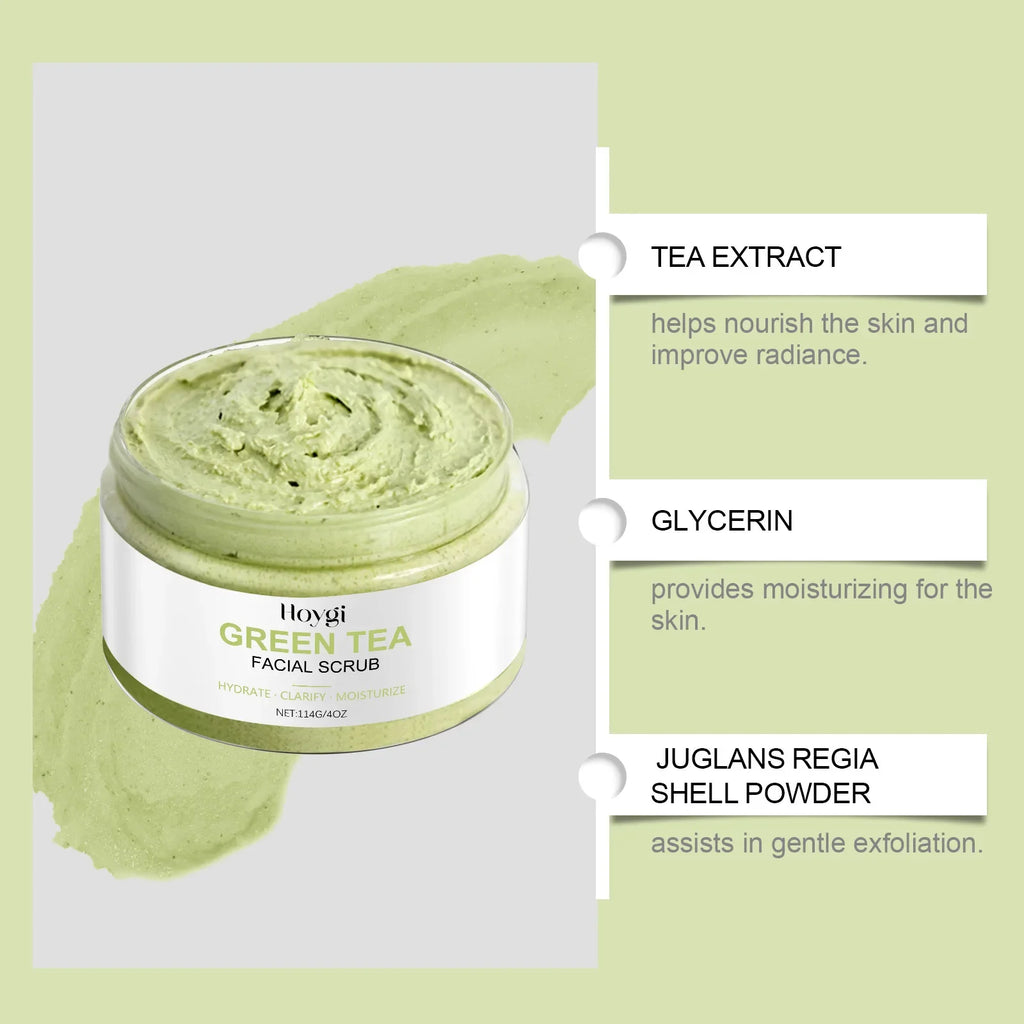 Hoygi Green Tea Facial Scrub – Pore Cleansing & Hydrating