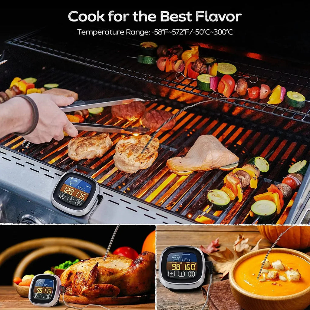Digital Meat Thermometer – Instant Read Waterproof BBQ Probe