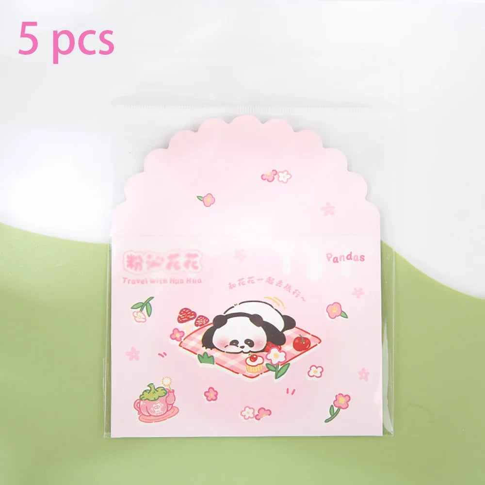 Three Fold Greeting Card Panda Colorful Holiday Cute Folding Cartoon