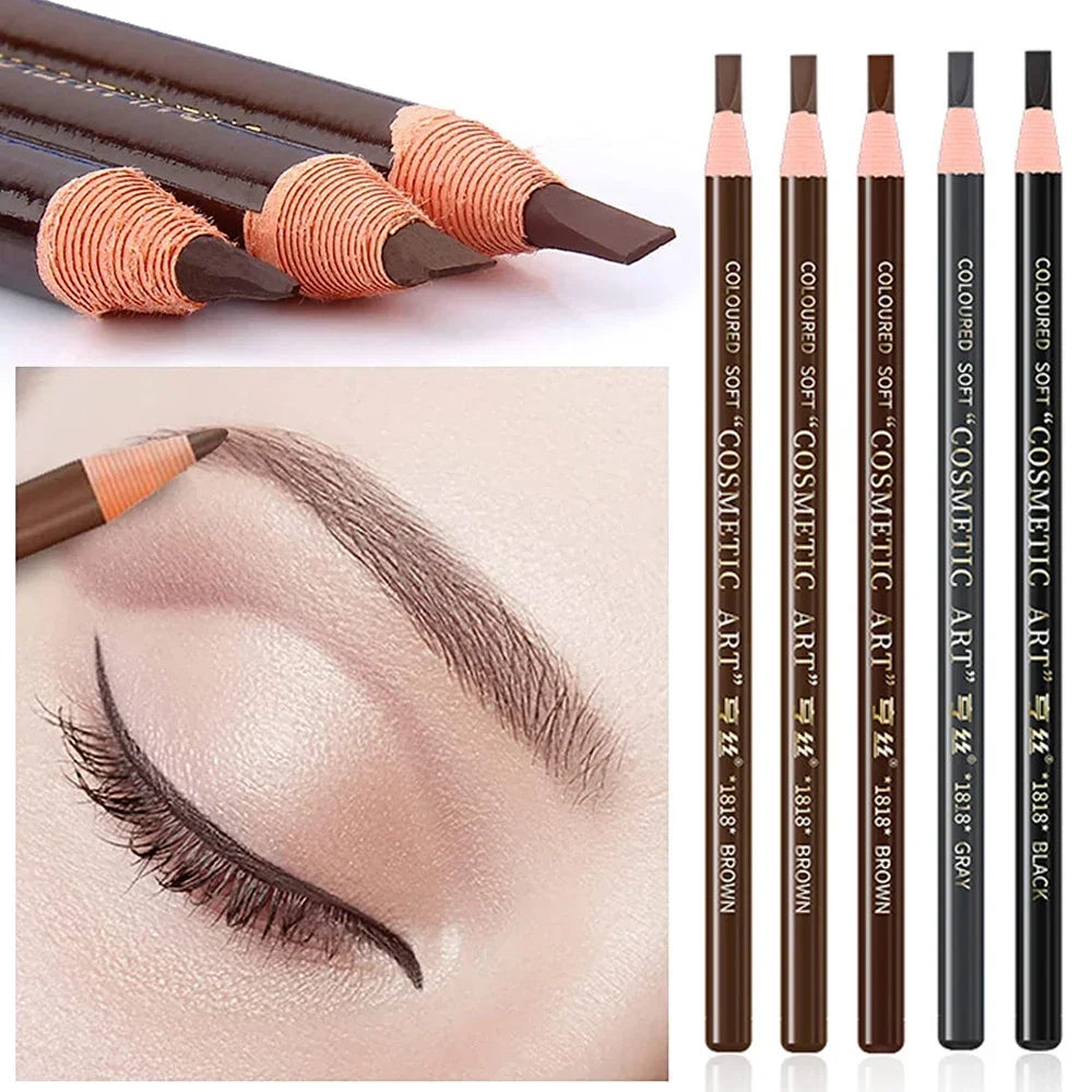 5-Piece Microblading Eyebrow Pencil Set – Waterproof Brow Pen