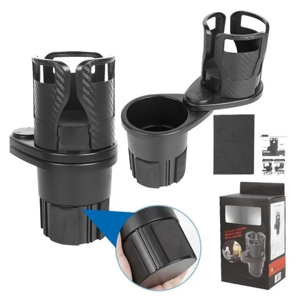 Rotating Double Layer Car Cup Holder Console Storage Organizer