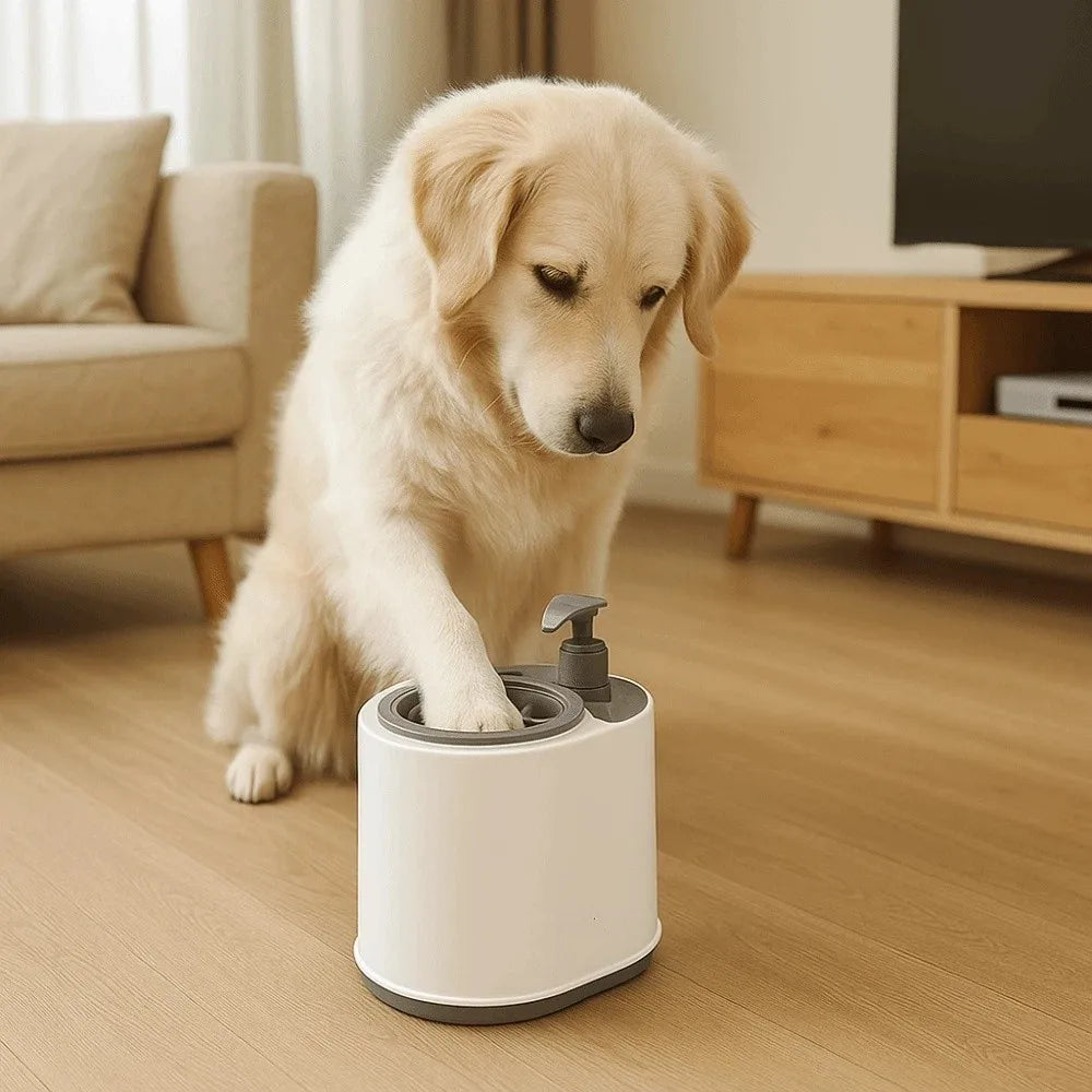 2-in-1 Pet Paw Washer Cup with Soap Dispenser | Dog Paw