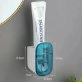 Wall Mount Automatic Toothpaste Dispenser & Toothbrush Holder