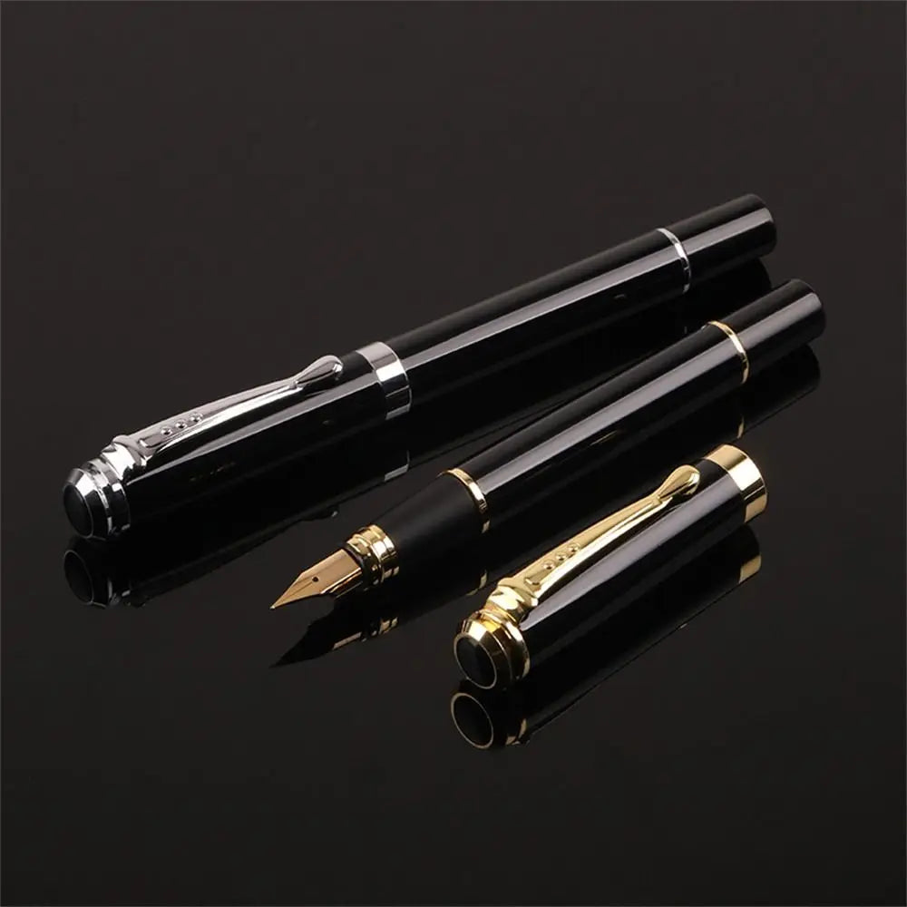 0.38mm Fine Nib Calligraphy Fountain Pen | Gold Trim Gift