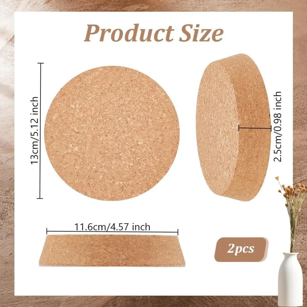 2-Pack Large Tapered Cork Stoppers 4.6–5.1 Inch Bottle Plugs