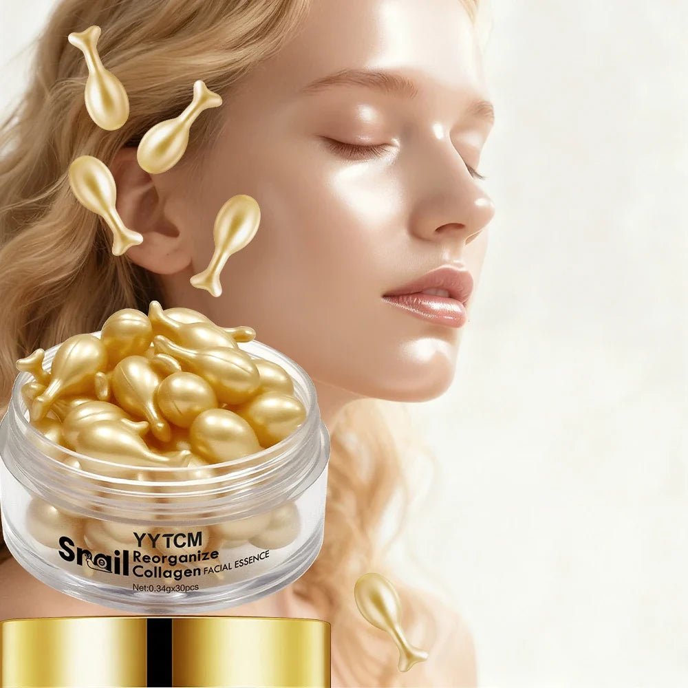 Snail Collagen Serum Capsules – Hydrating, Firming & Squalane