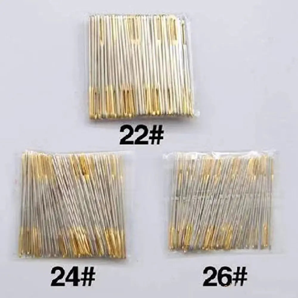 100-Pack Cross Stitch Darning Needles Sizes 22/24/26 Steel