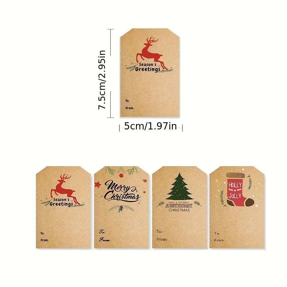 300 Christmas Writable Self-Adhesive Labels 2"×2.76" Gift Tags
