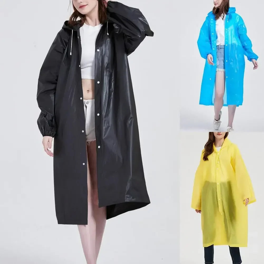 EVA Unisex Waterproof Raincoat – Hooded Outdoor Rainwear