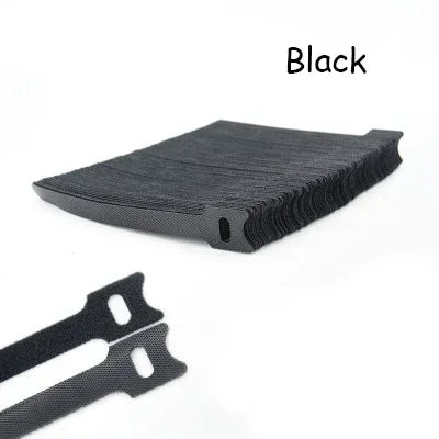 Self-Adhesive Hook & Loop Cable Ties 30pcs – Reusable Nylon