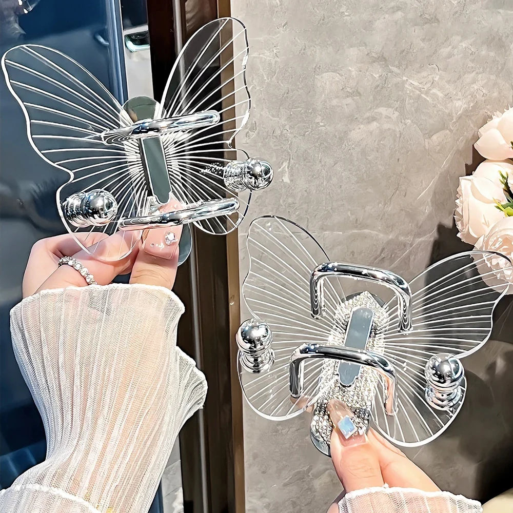 Light Luxury Butterfly Comb Storage Shelf Wall Hanging Perforated