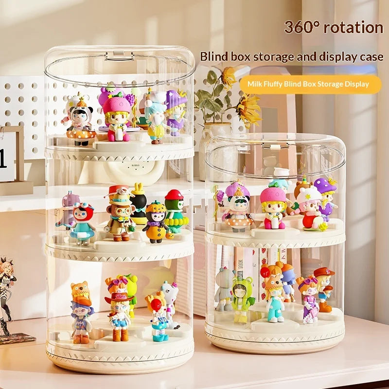 Rotating Multi-Tier Acrylic Display Stand for Collectibles