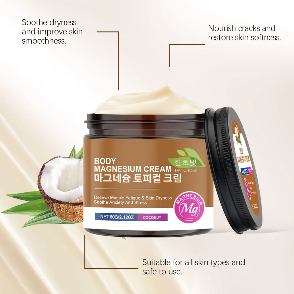 Magnesium Energy Care Cream – Coconut Body Moisturizer 60g