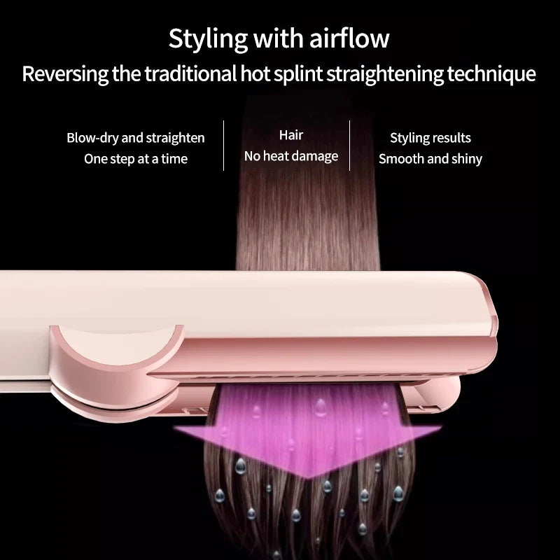 2-in-1 Hair Straightener & Dryer Flat Iron | Negative Ion HOMEFISH