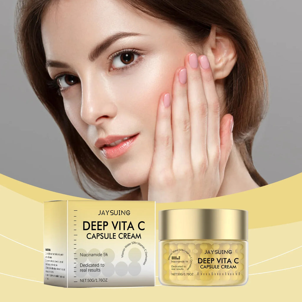 Jaysuing Vitamin C Gold Capsule Face Cream – Brighten 50g