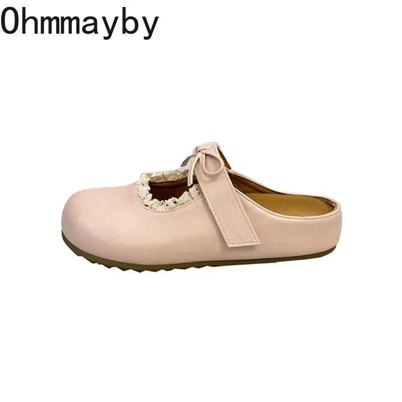 Chunky Heel Women's Mules – Closed Toe Slip-On Slide Sandals
