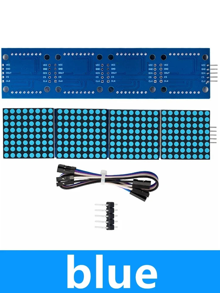 MAX7219 4-in-1 Dot Matrix Module for Arduino – 5P Cable