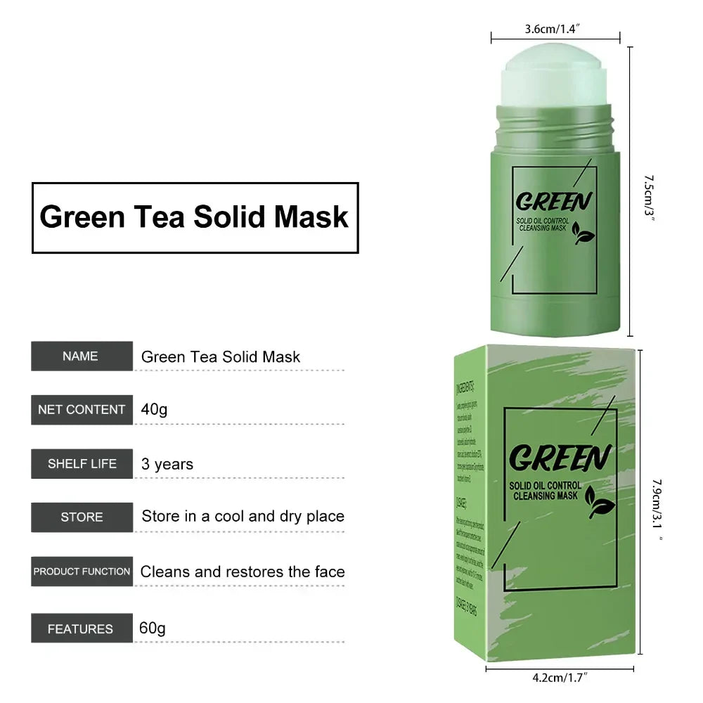 Green Tea Solid Face Mask Stick – Pore Cleanse & Oil Control