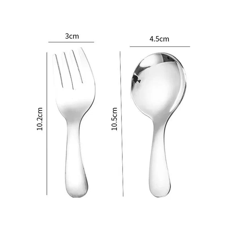 Mini Stainless Steel Spoon & Fork Set – Portable Camping Cutlery