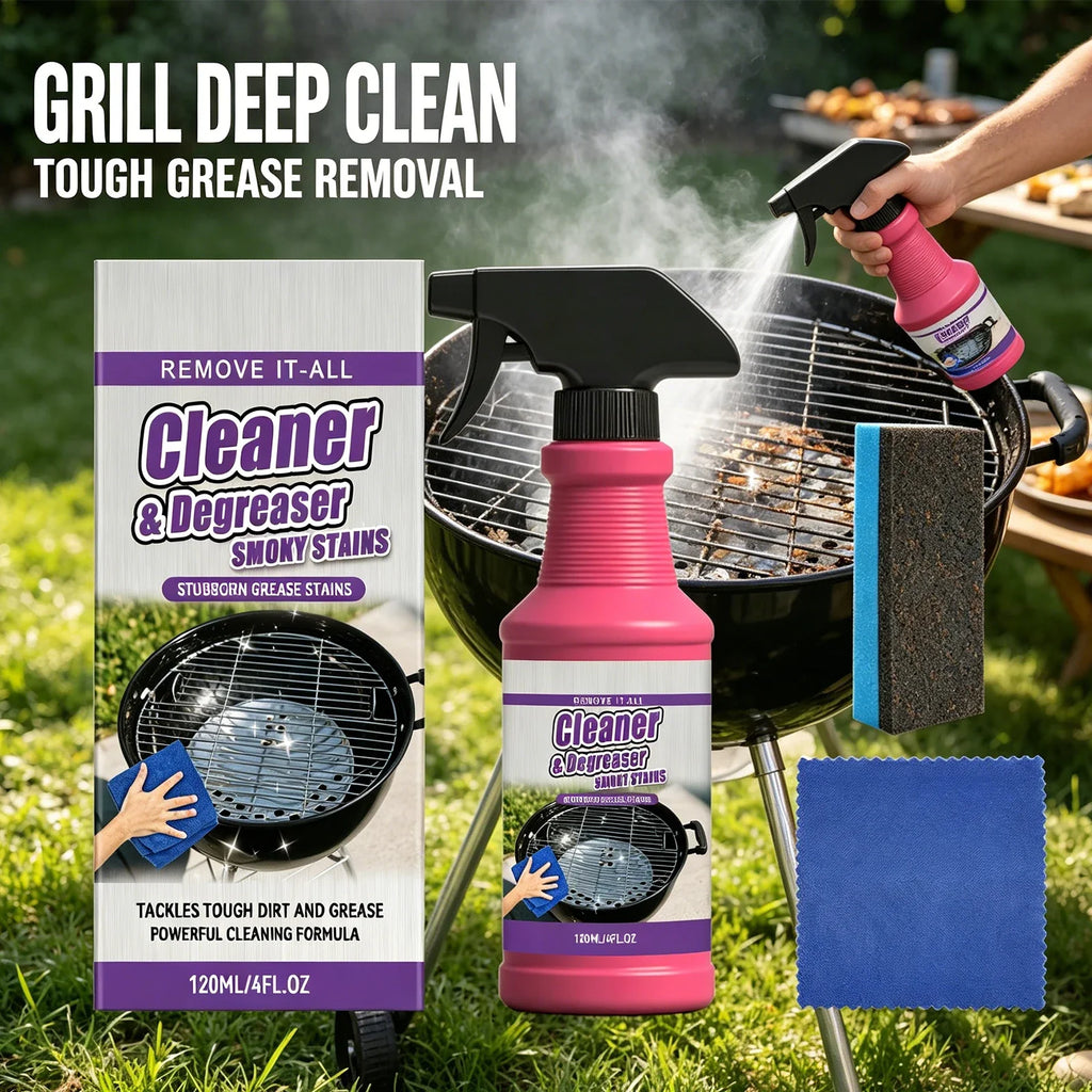 Heavy Duty BBQ Grill Cleaner Spray – Grease & Stain Remover