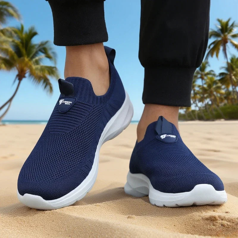 ZULIWAGN Men's Lightweight Slip-On Breathable Walking Sneakers