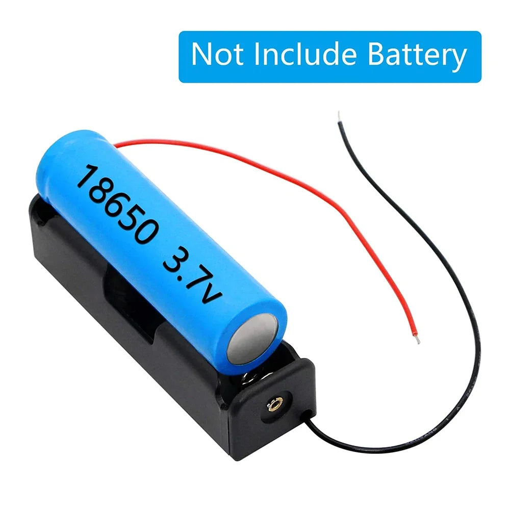 10-Pack 18650 Battery Holder Case 1-Slot with Wire Leads – DIY