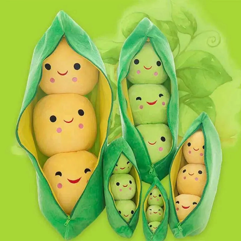 Cute Children's Baby Plush Peas Filled Plant Doll Toy Children Kawaii