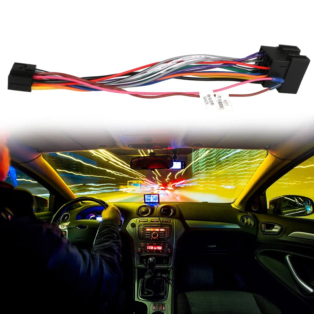 Alpine Car Stereo 16-Pin ISO Wire Harness Adapter Cable