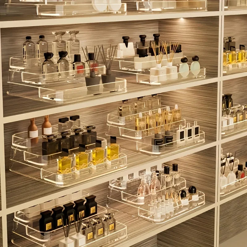 Clear Perfume & Cosmetic Storage Box – Countertop Organizer