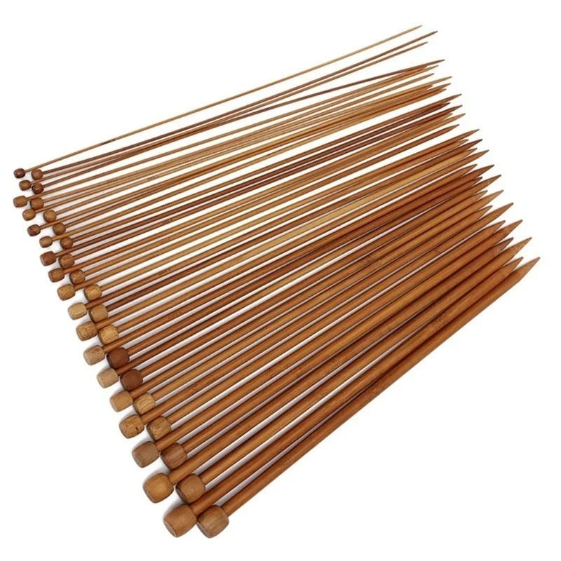 36-Pc Carbonized Bamboo Crochet Hook Set with Beads