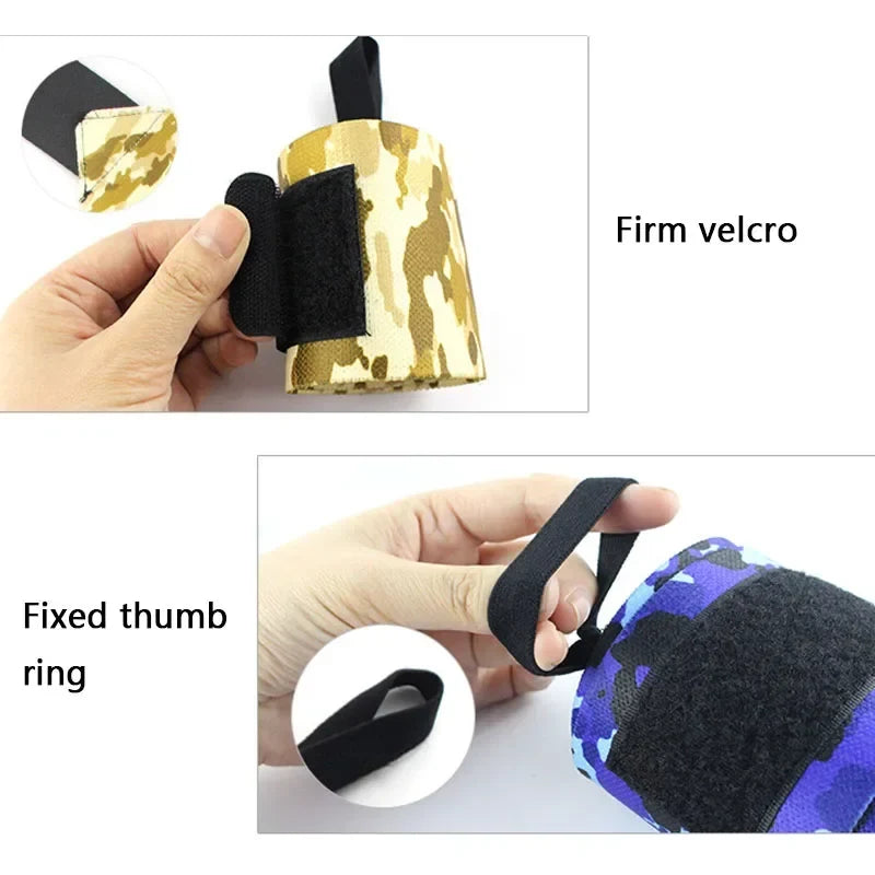Camouflage Wrist Wraps – Adjustable Gym Weightlifting Support