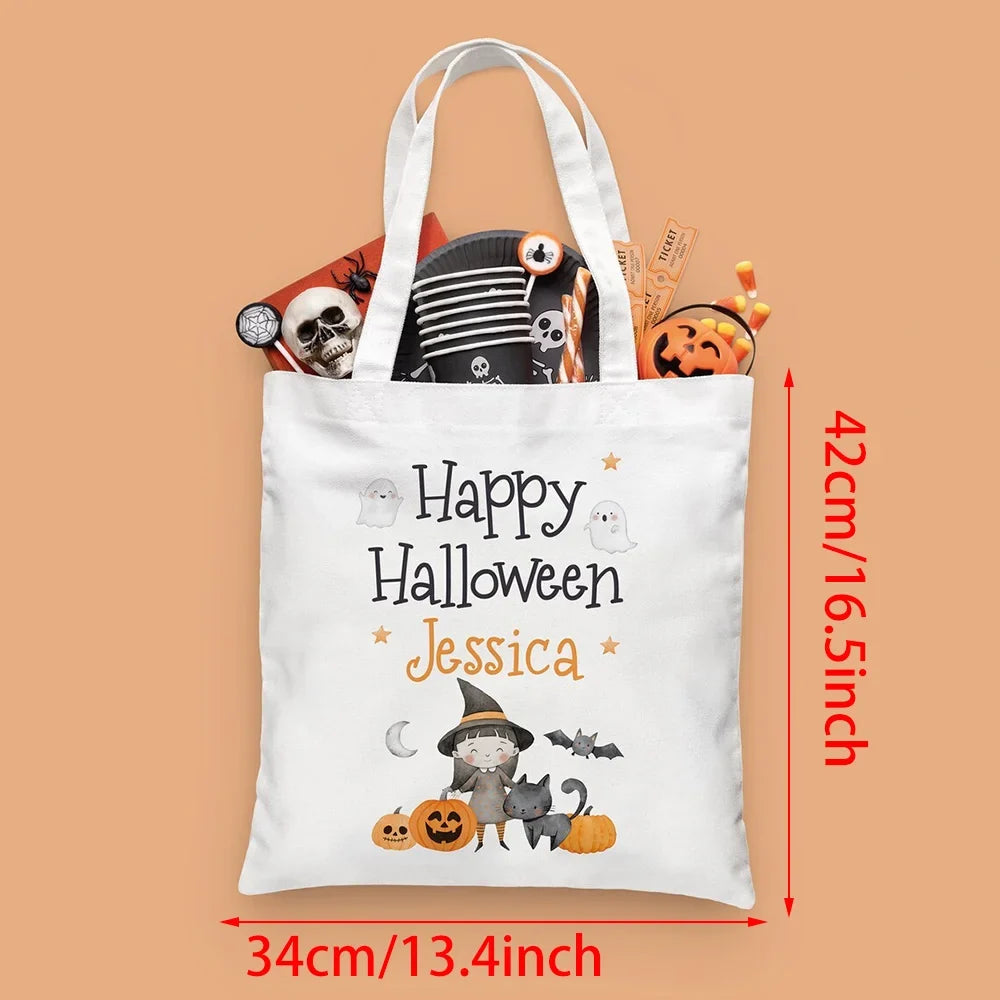 Custom Halloween Trick or Treat Bag for Kids | Personalized Tote