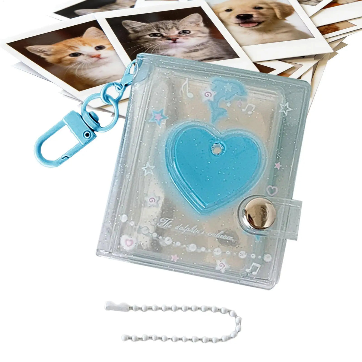 Mini Heart Keychain Photo Album – 24 Pocket PVC Picture Holder