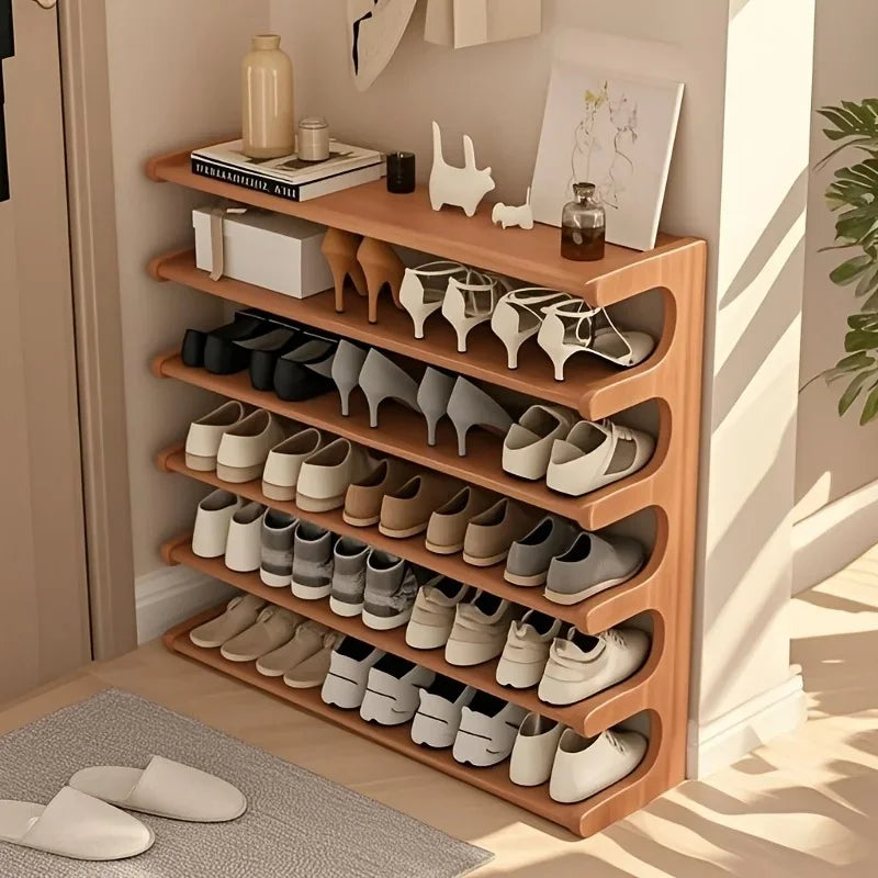 Large Bamboo Shoe Rack – Multi-Tier Freestanding Organizer