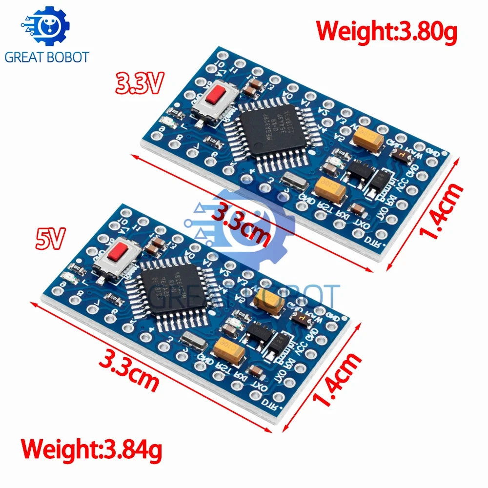 Pro Mini ATMEGA328P 5V/16MHz & 3.3V/8MHz Arduino Board