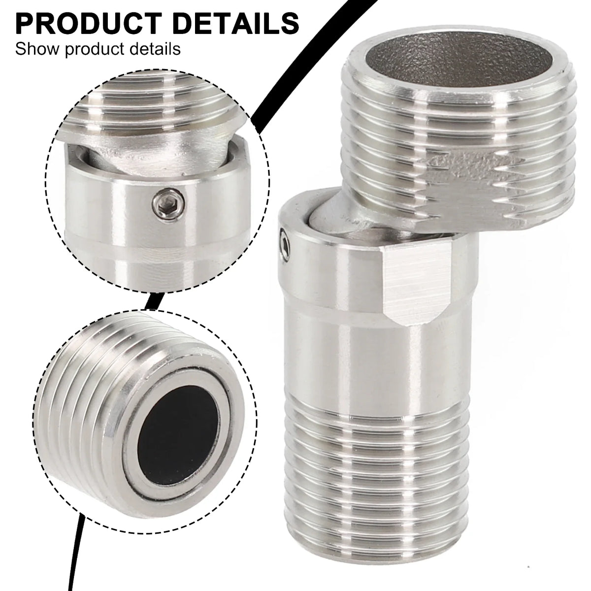 360° Rotatable Wall Mounted Shower Faucet Adapter | Angled