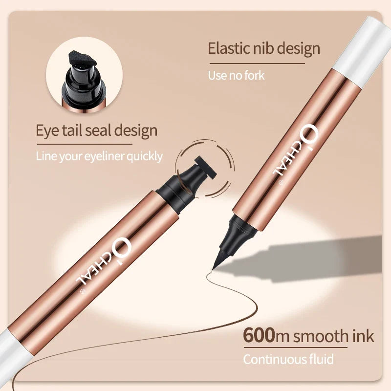 O'CHEAL Dual-Head Stamp Liquid Eyeliner Pen – Waterproof Black