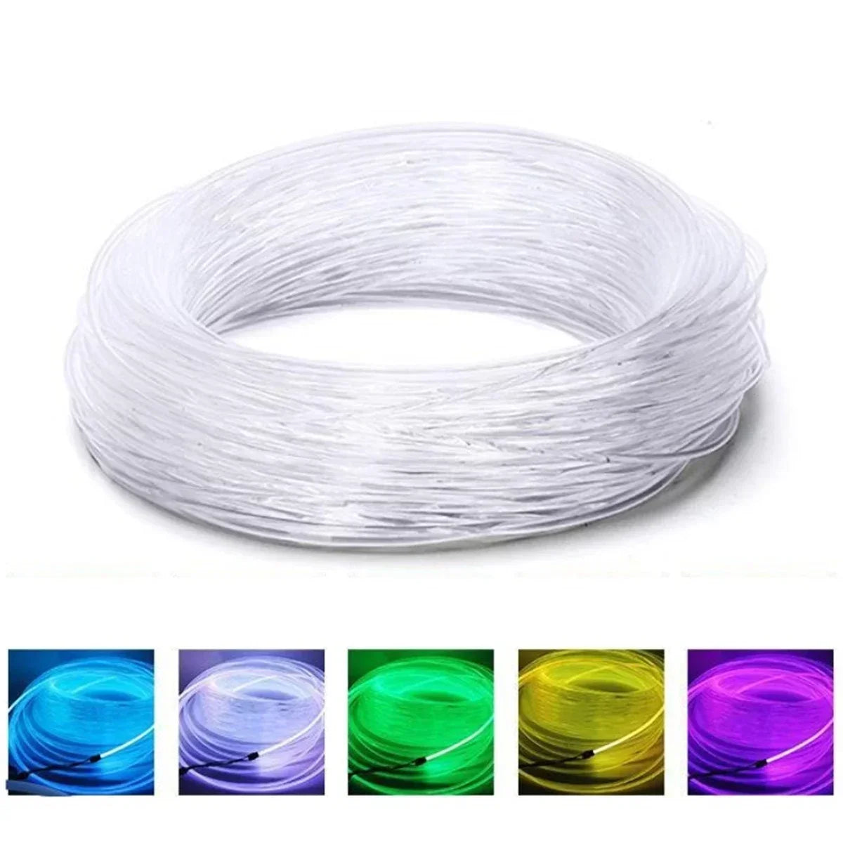 3-Pack Side Glow Fiber Optic Cable 2mm x 3M – MMA Car & Decor