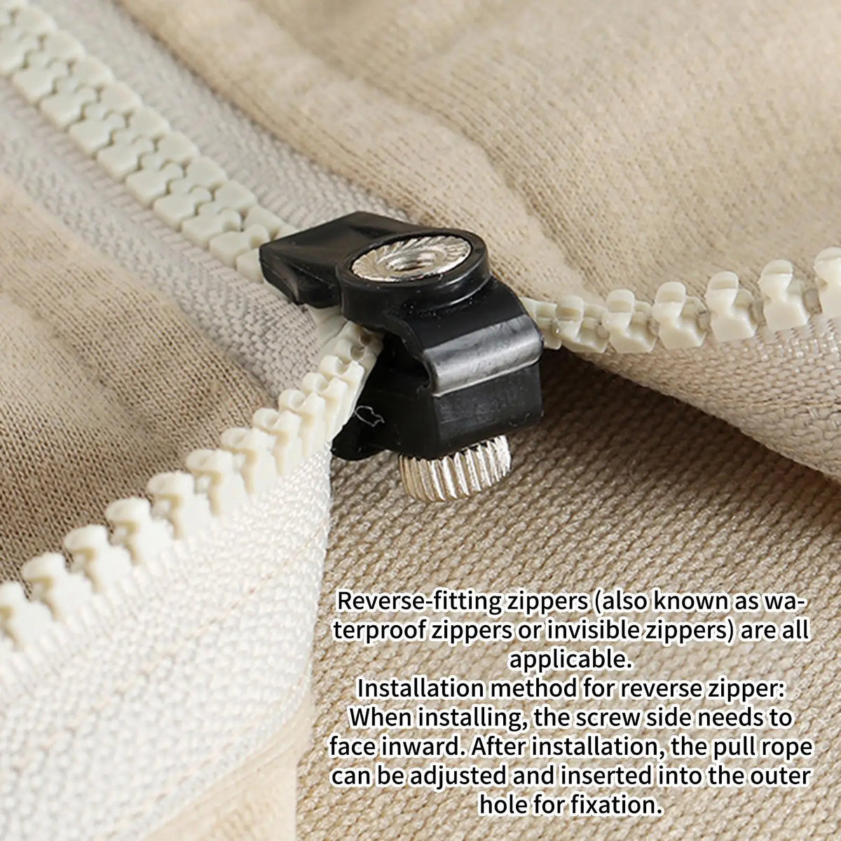 3-Piece Zipper Repair Kit – Universal Slider for Coats & Bags